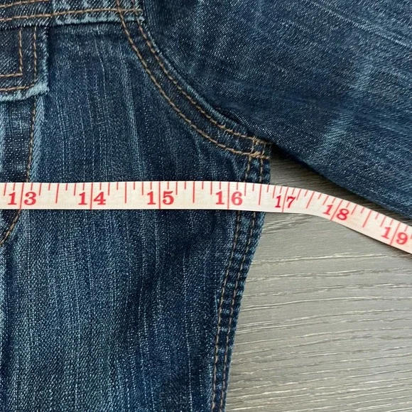 Old Navy  jean jacket womens XS Trucker‎ medium dark stretch denim Old School - Picture 12 of 12